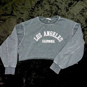 Dark Grey Cropped Garage Sweatshirt